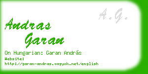andras garan business card